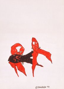 Um amigo nosso, 1997 (caneta e tinta) de Stevie Taylor